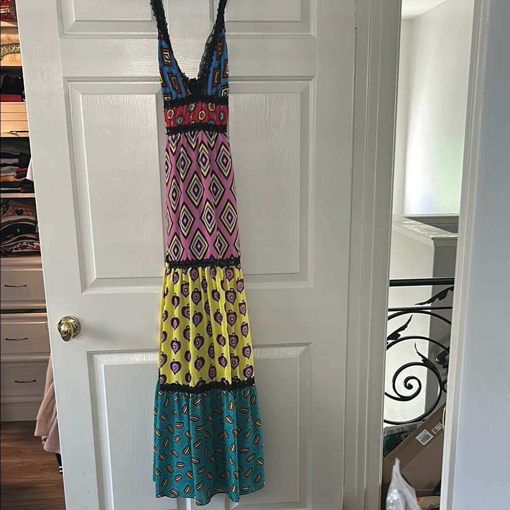 Alice & Olivia Limited Edition Dress Multicolor Patterned Maxi Dress